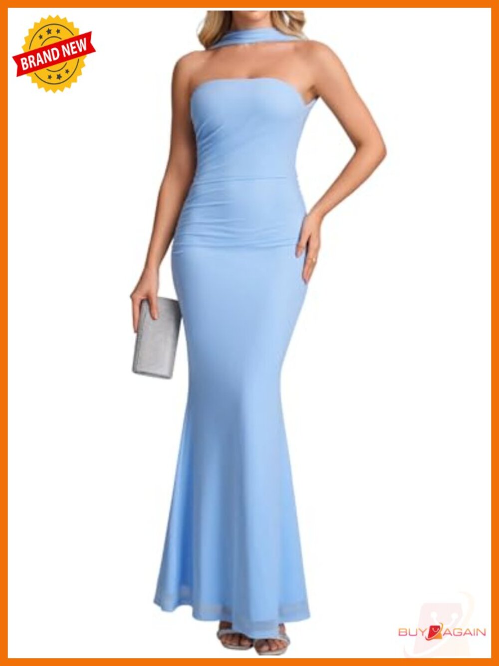 Elegant Formal Halter Maxi Dress Sleeveless Bodycon Mesh Women Summer